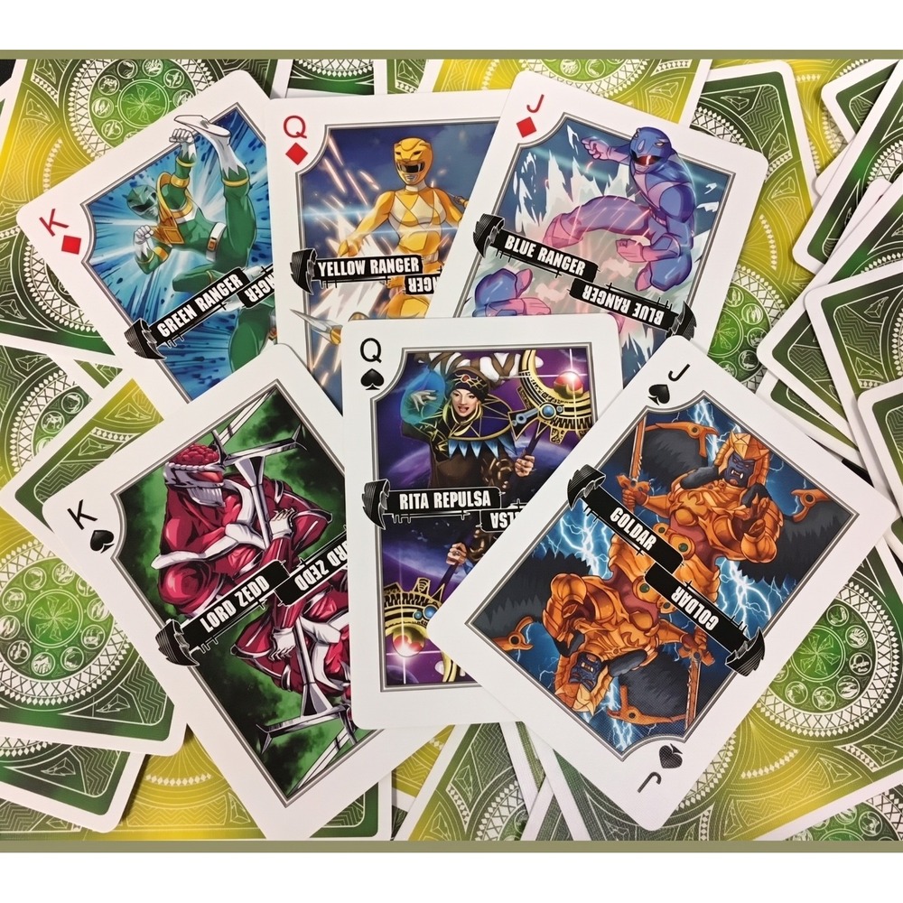 Bicycle Power Rangers Playing Cards 2018 Albino Dragon 2500 Run NEW SEALED HTF - Picture 7 of 11